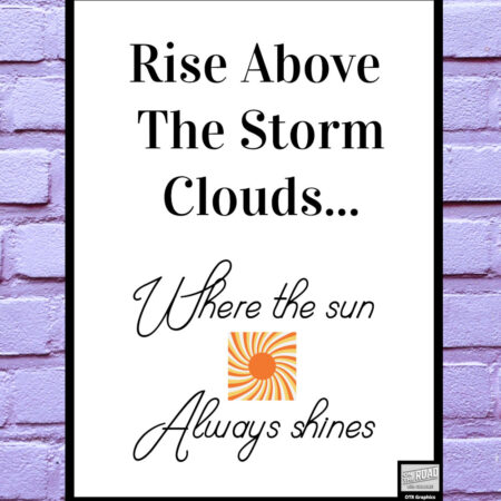 Rise Above The Storm – Inspirational Message Printable Digital Download, 5×7, 8×10, 11×14, 16×20, JPG, PNG, PDF